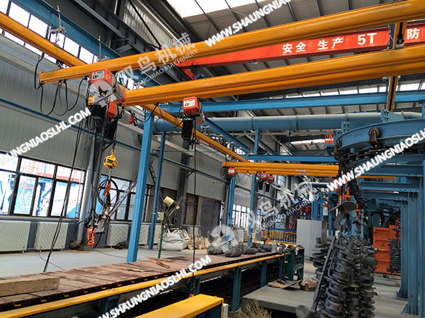 雙鳥電動葫蘆在流水線上的使用